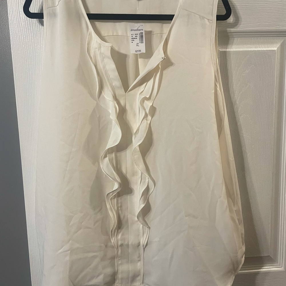 Ivory Blouse Tank Top